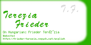 terezia frieder business card